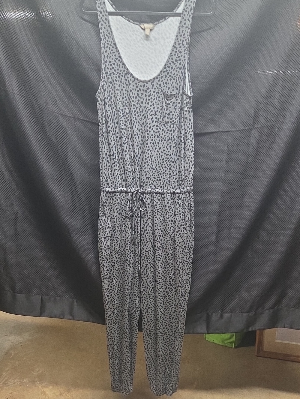 Banana Republic Gray Printed Sleeveless Jumpsuit